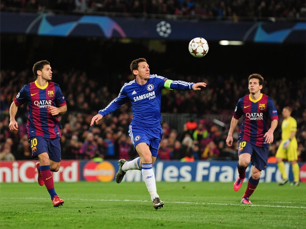 巴萨切尔西欧冠对决:历史交锋全揭秘 在首回合,切尔西凭借德罗巴的一粒进球1-